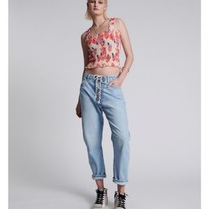 NWT one teaspoon bandit lace up jeans 32